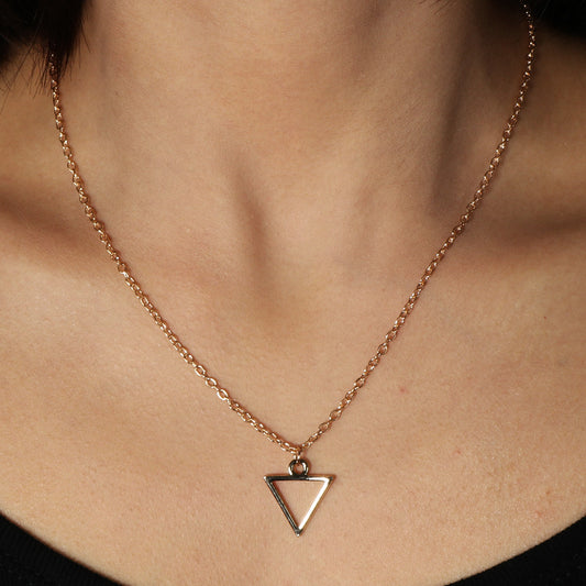 Women's necklace geometric triangle pendant necklace