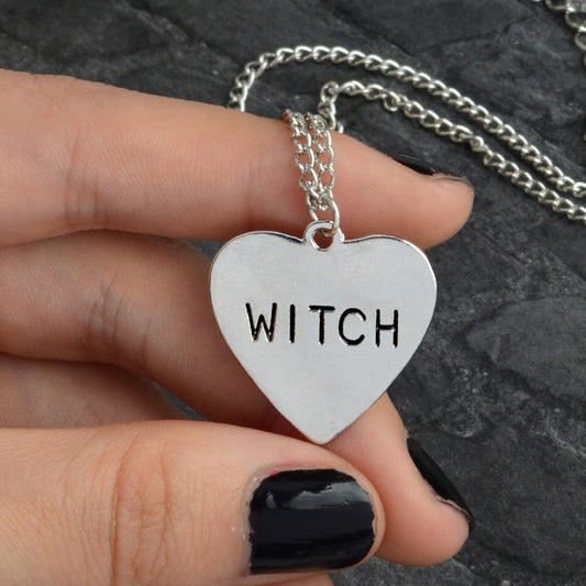 Witch Necklace Creative Love Halloween Necklace