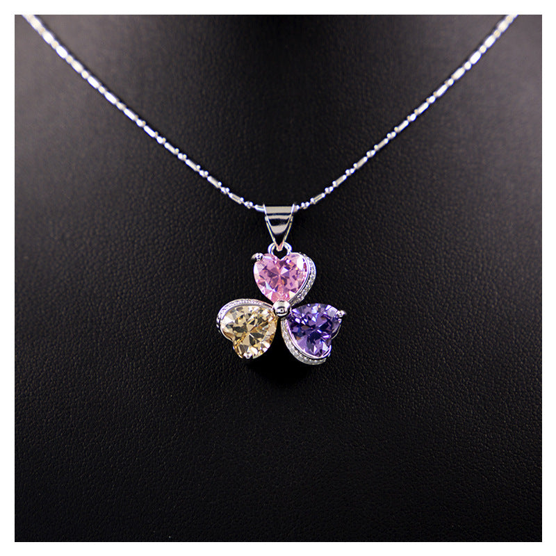 Clover Zircon Diamond Jewellery Set Women