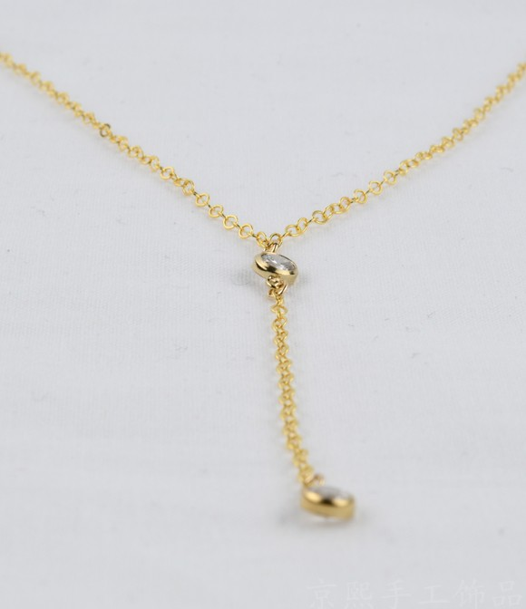 Exquisite diamond necklace metal pendant necklace