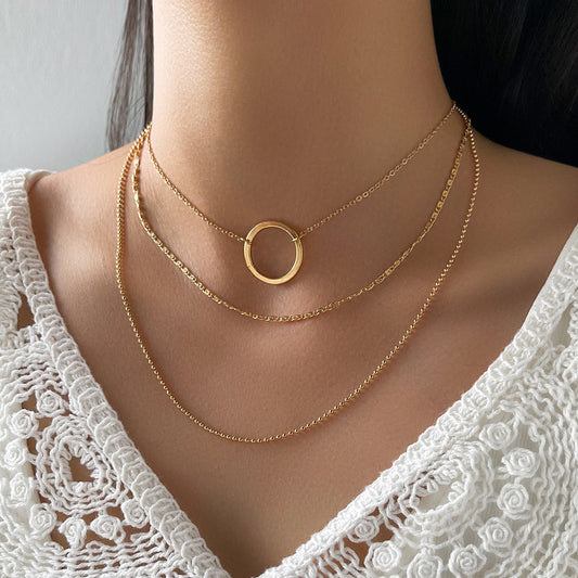 Circle Necklace Clavicle Chain Necklace Women